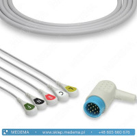 Kabel EKG - defibrylator LIFEPAK 12, 15, 20, 20e - 5-żyłowy, IEC